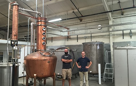 Daniel Wright (left) and Earl Brown at their new West Oakland production facility.