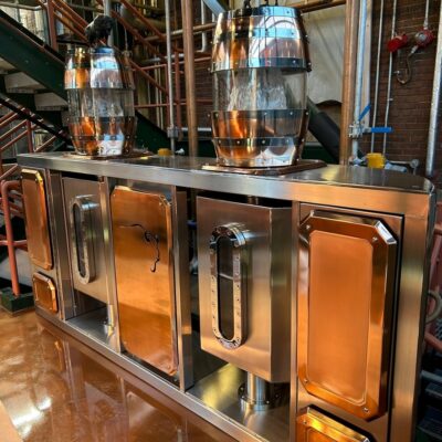 Buffalo Trace Distillery, Inc. - Ornate Tail Box Stand with Barrel-type Tailboxes – Frankfort, KY