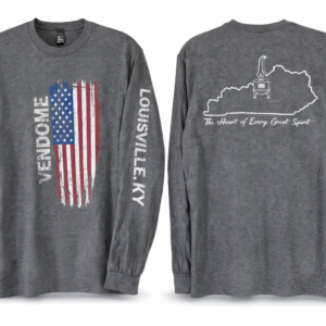 Vendome Long Sleeve Flag Shirt – Heather Charcoal